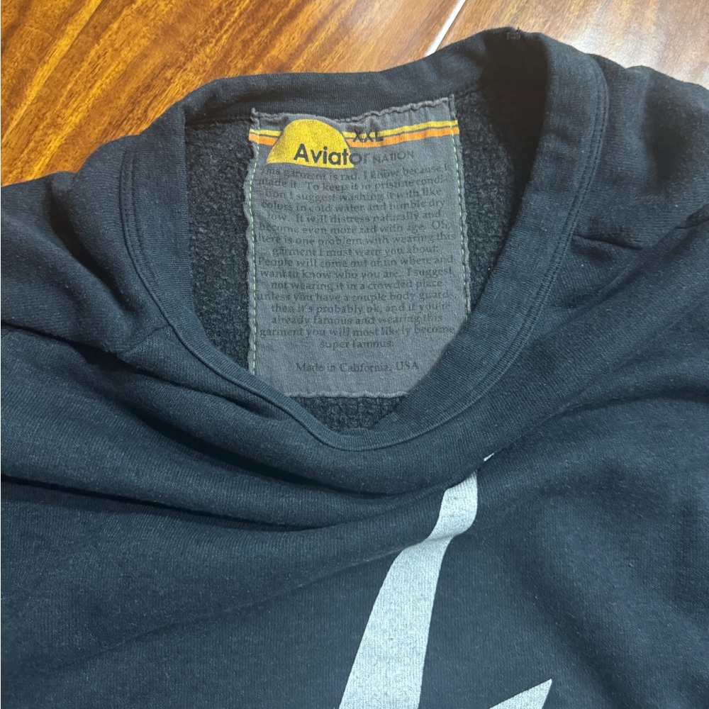 Aviator Nation BOLT CREW SWEATSHIRT - CHARCOAL - Picture 3 of 3